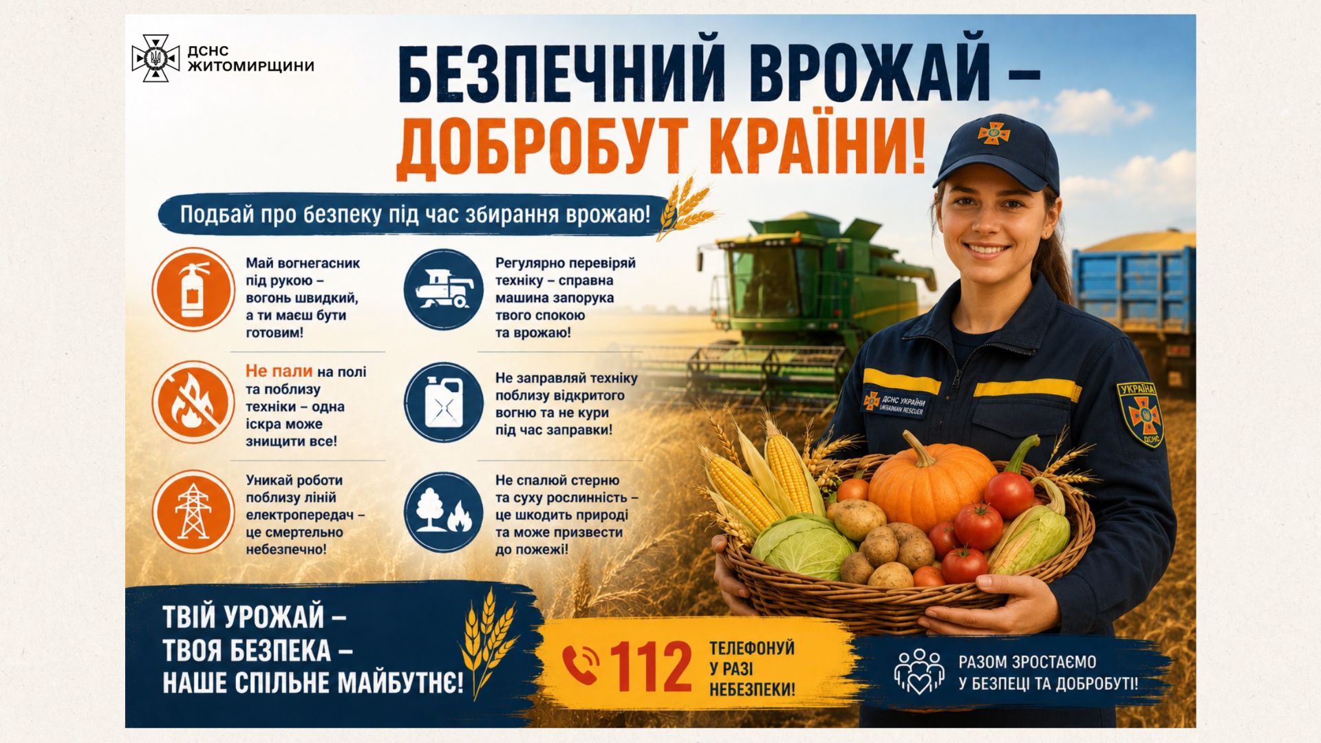 Пожежна безпека нового врожаю